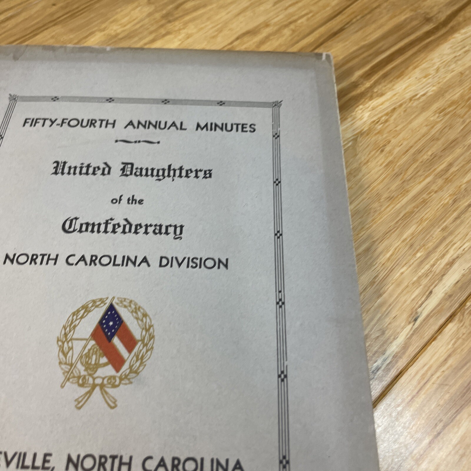 54th Annual Minutes United Daughters of the Confederary NC Division 1950 KG