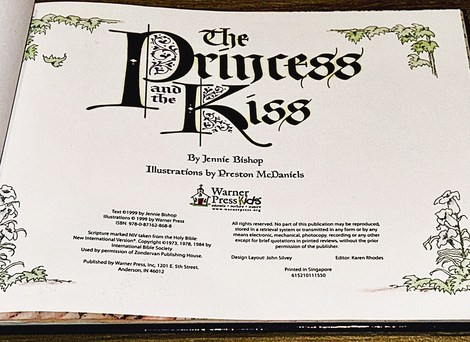 The Princess and the Kiss ~ Jennie Bishop – A Story of GOD’S Gift of Purity NEW!