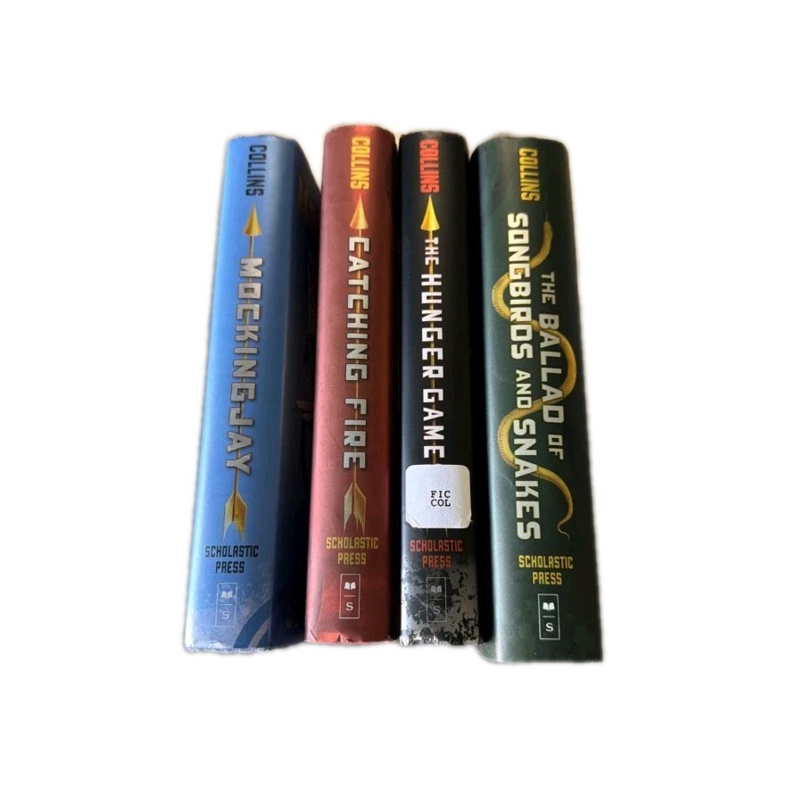 THE HUNGER GAMES 4-Book Hardcover Set (Catching Fire Mockingjay Ballad Snakes)