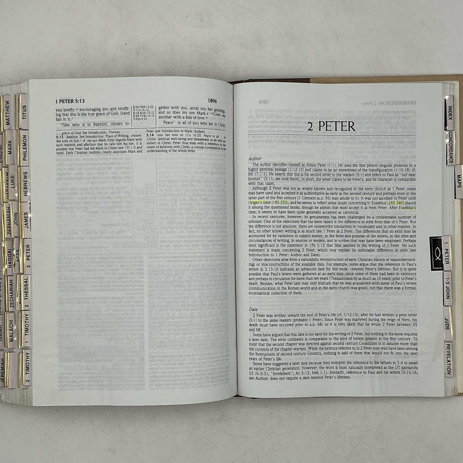 Vintage The NIV Study Bible Kenneth Barker Holman Faux Leather Brown 1985