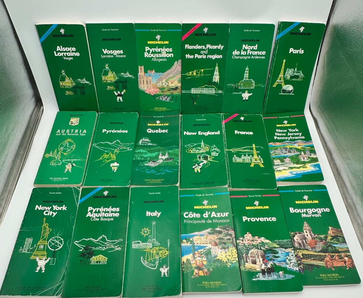 Lot of 40 Michelin Green Tourist Guide Books Vintage Europe & North America