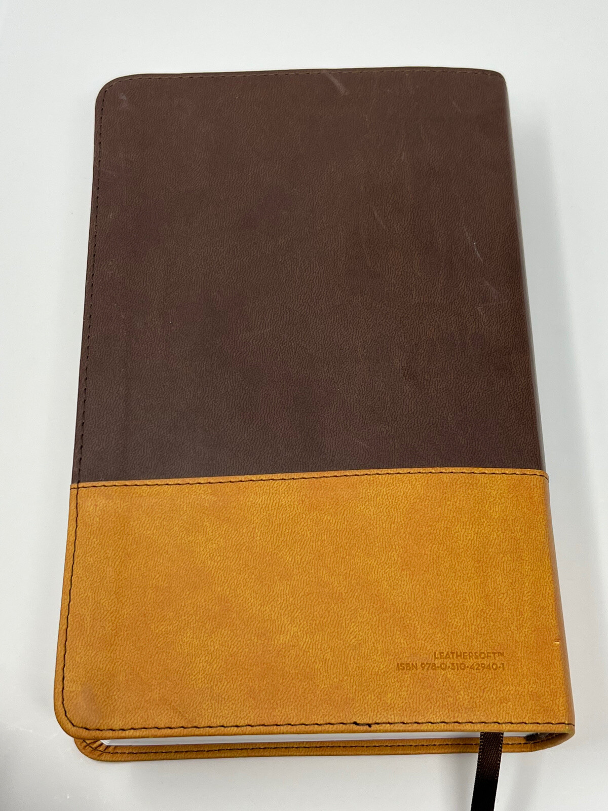 ✝️ LARGE PRINT Zondervan NIV Church Bible 2011 Duo-Tone Brown / Tan CLEAN