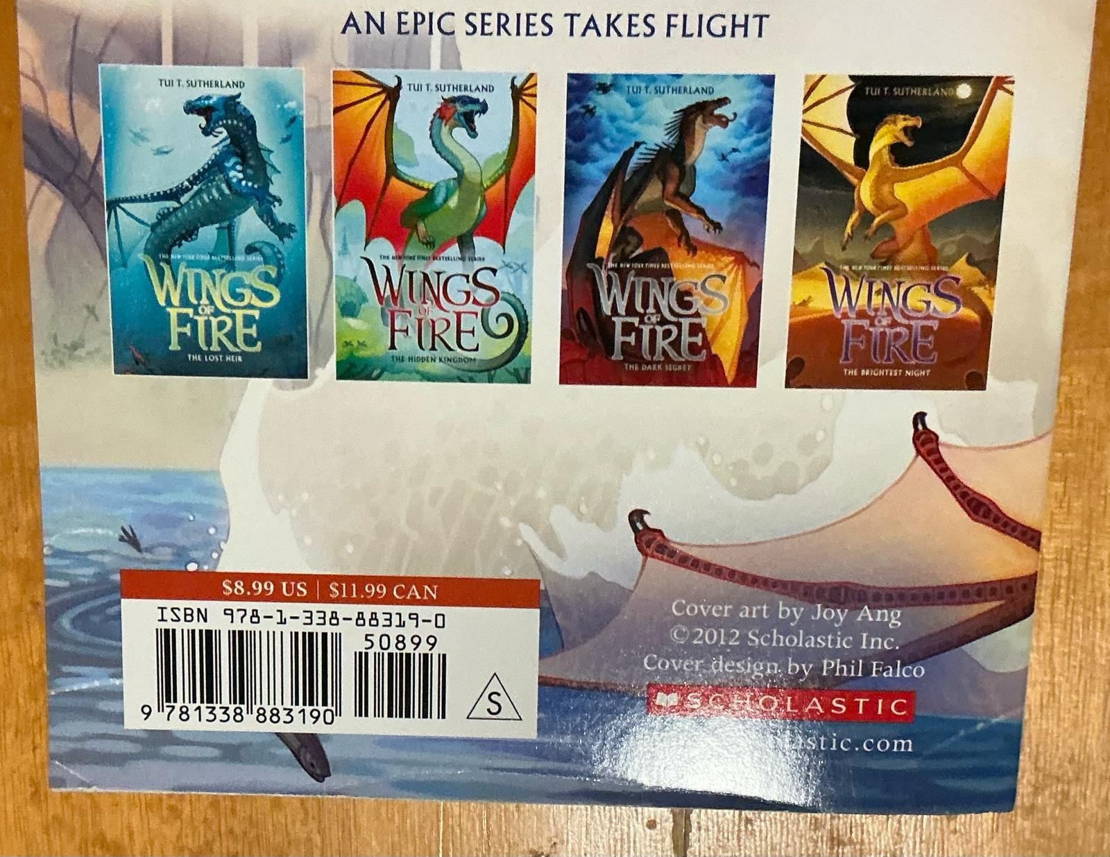 SIGNED Wings of Fire The Dragonet Prophecy Book 1 Paperback By Tui T. Sutherland