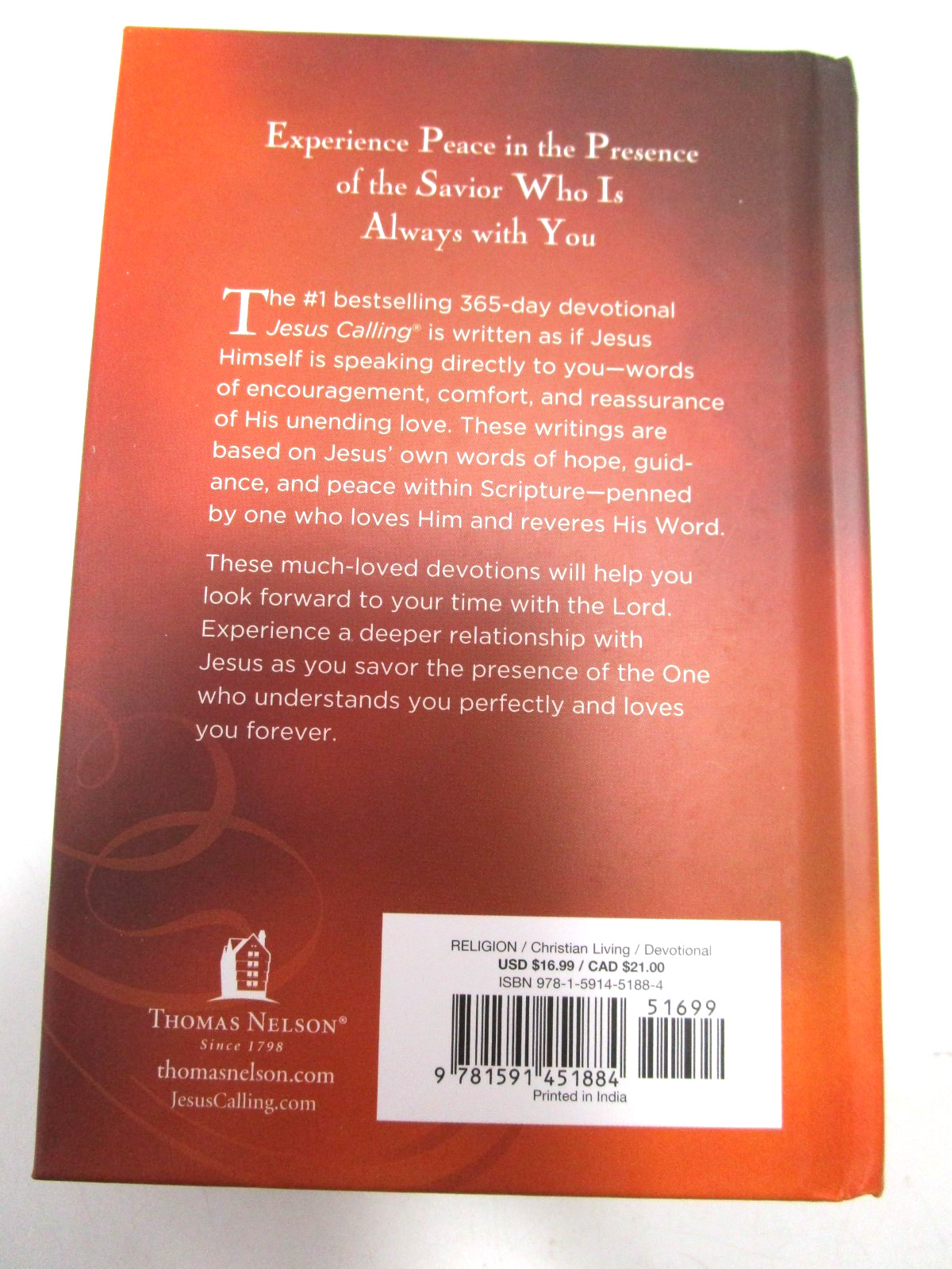 Jesus Calling, Padded Hardcover, with Scripture References: Enjoying Peace i…