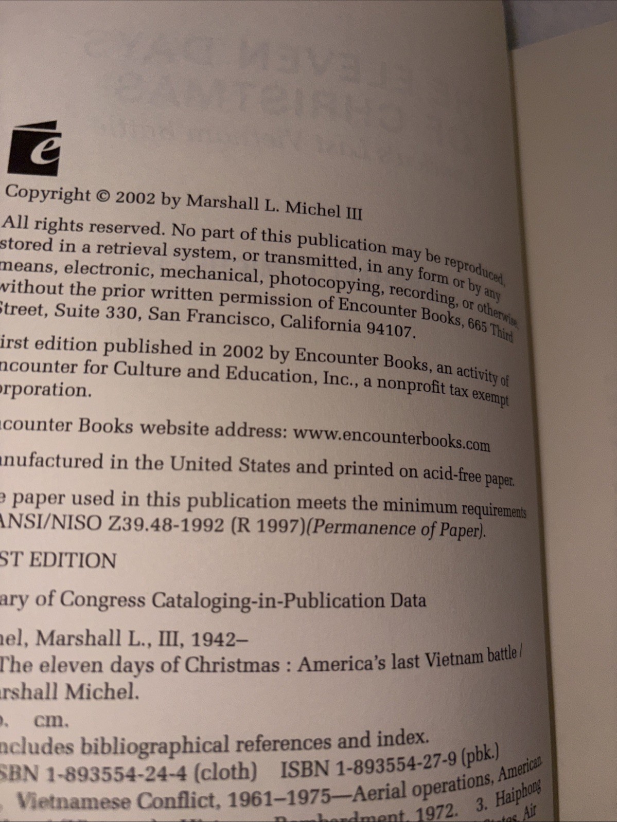 11 Days of Christmas : America’s Last Vietnam Battle by Marshall Michel III New