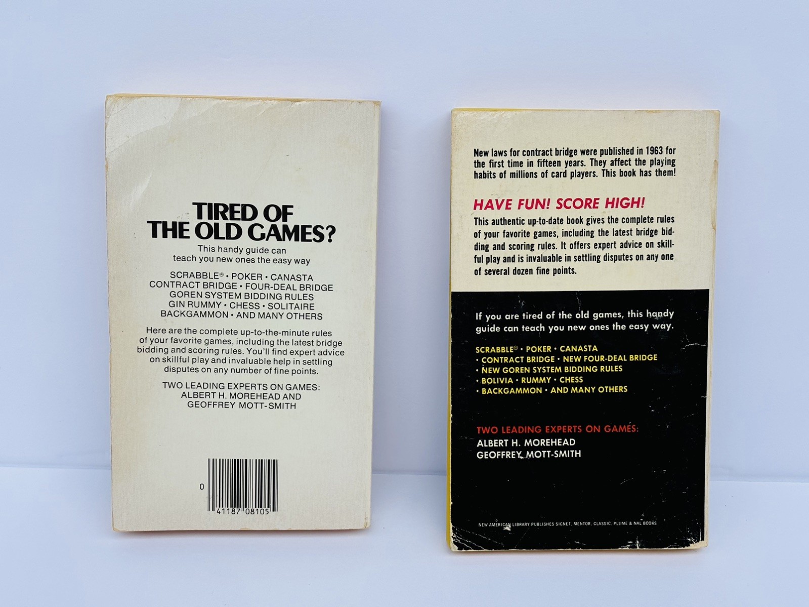 Hoyle’s Rules of Games by Albert H. Morehead & Geoffrey Mott-Smith VTG Book Set