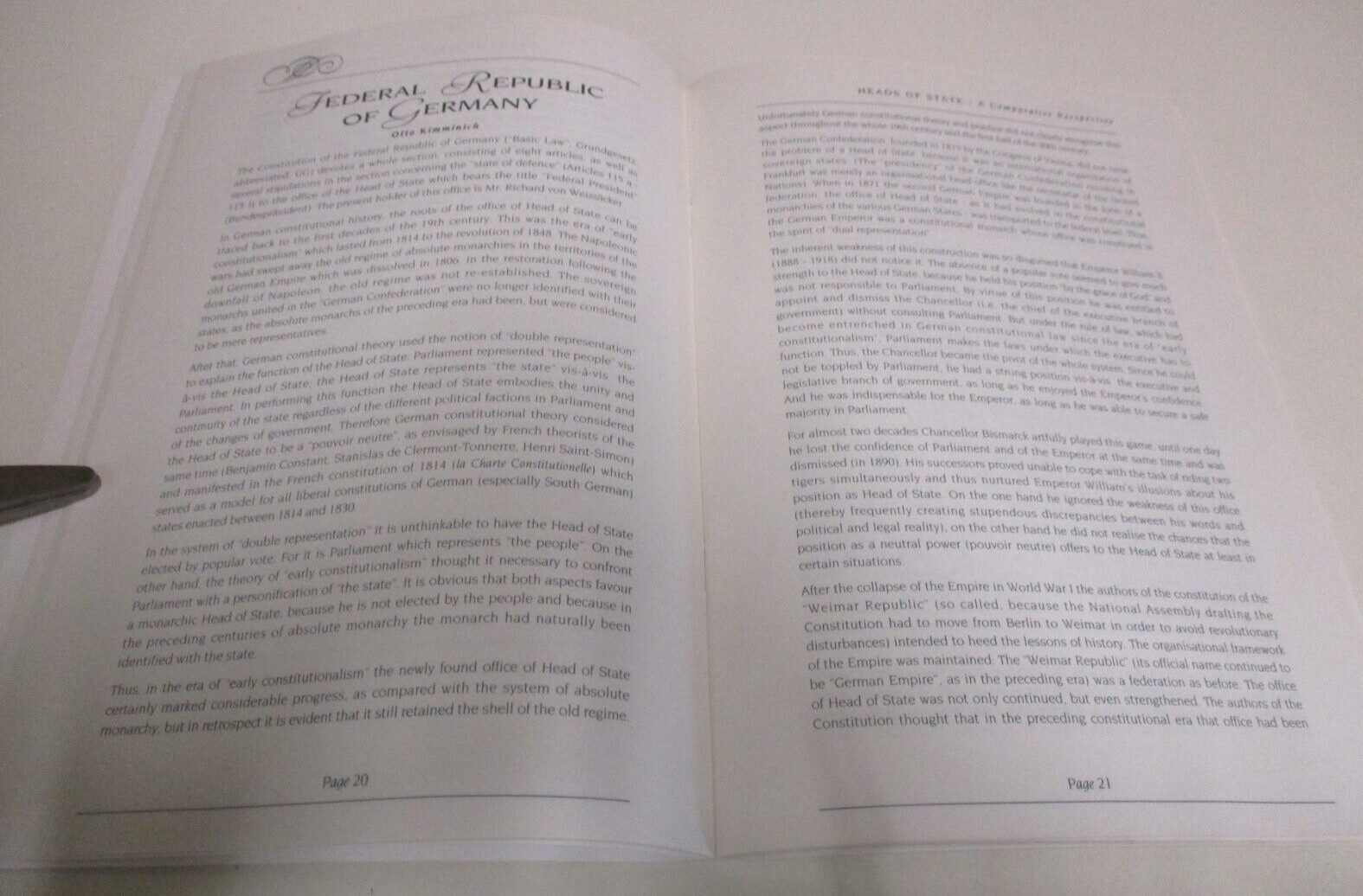 Heads of State – Constitutional Centenary Foundation Australia – 58 Pages – 1993