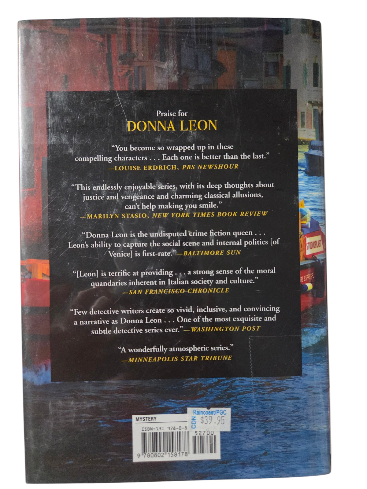 Donna Leon 3 Book Lot Trace Elements, So Shall You Reap and Transient Desires