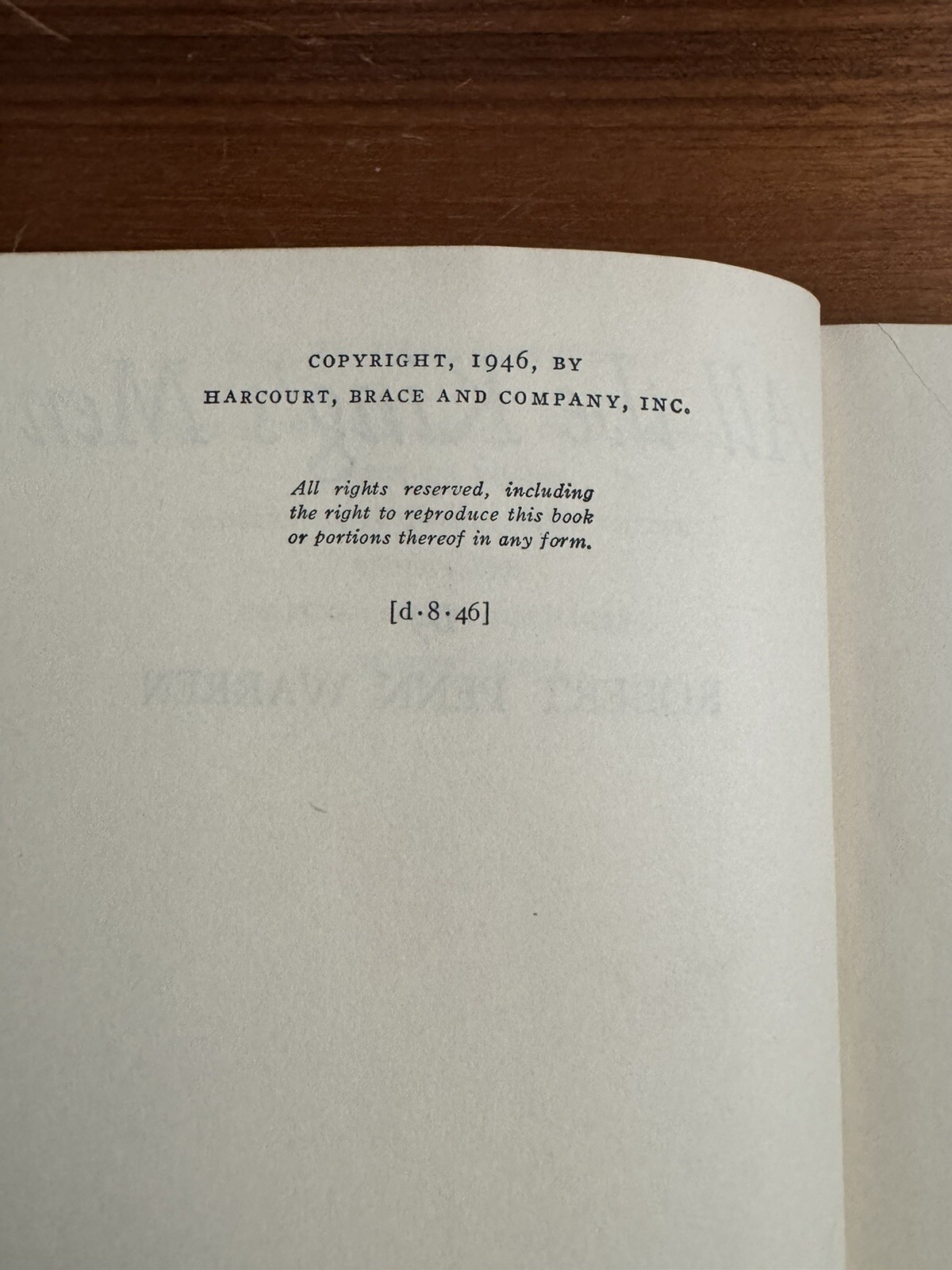 All the Kings Men by Robert Penn Warren 1946 Harcourt Brace and Company HC DJ
