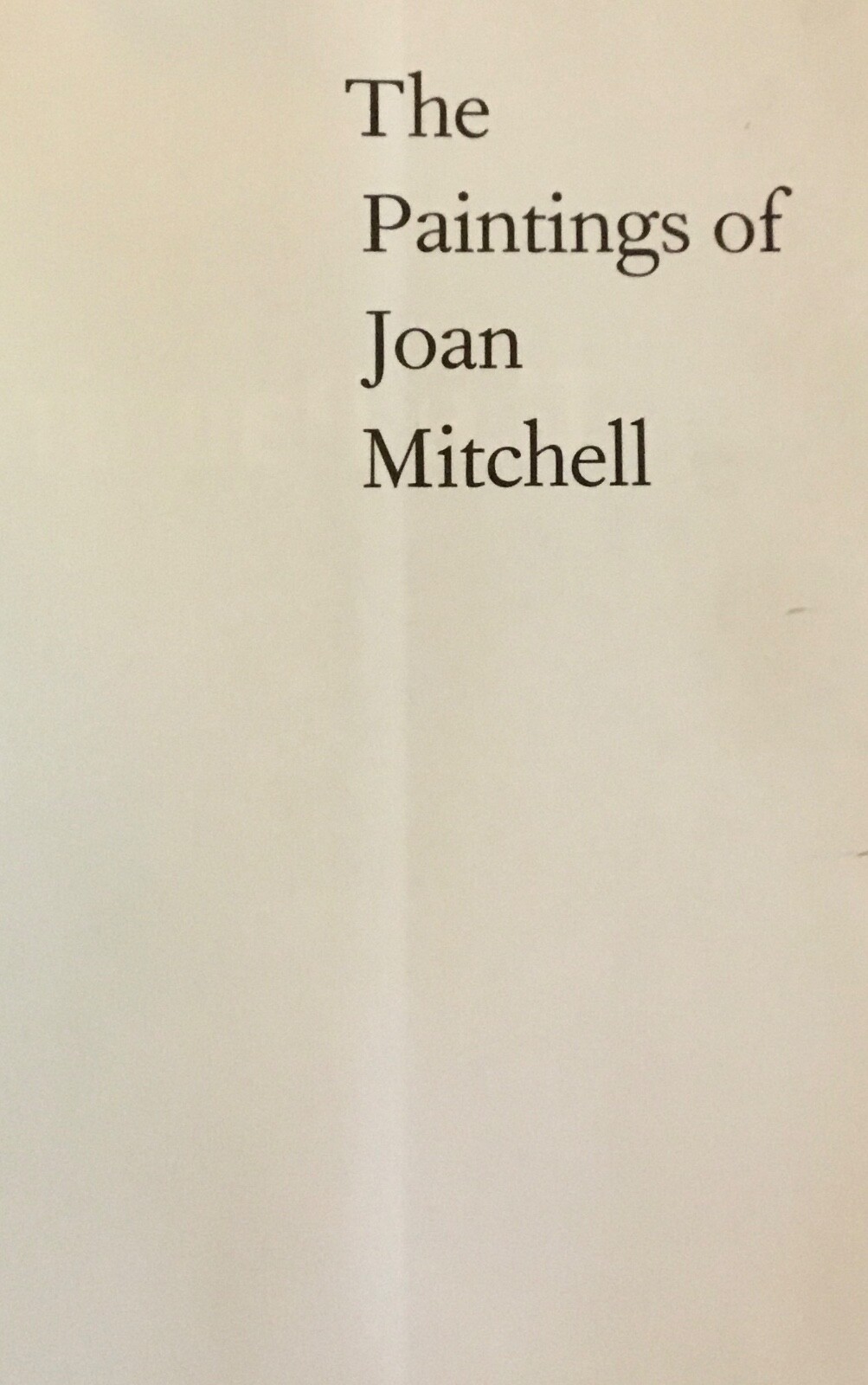 The Paintings of Joan Mitchell / Jane Livingston, Trade