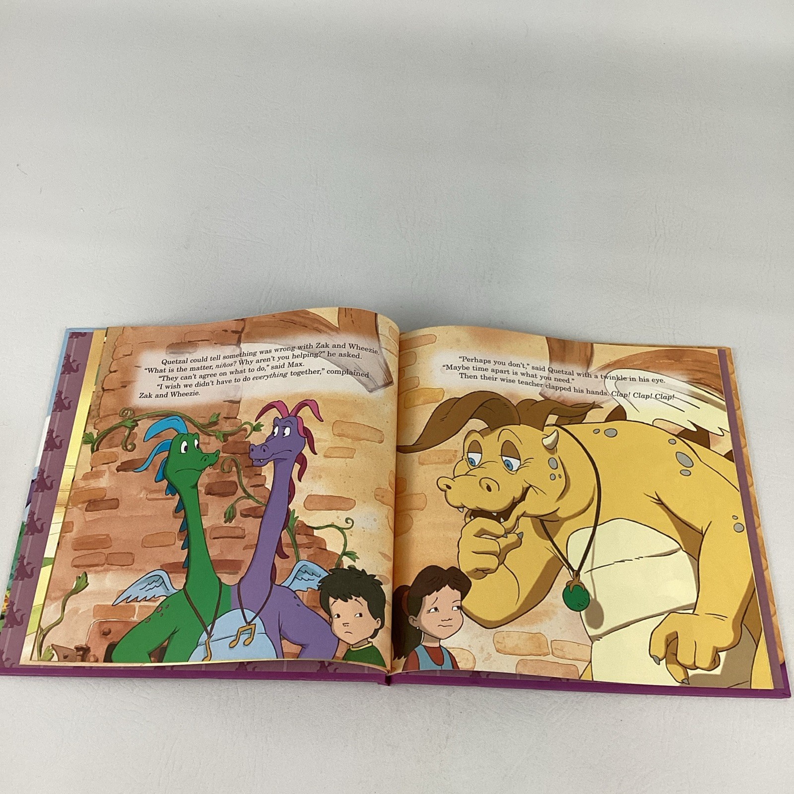 Dragon Tales Hardcover Books Zak Wheezie Clean Up It Takes Two Vintage 2004