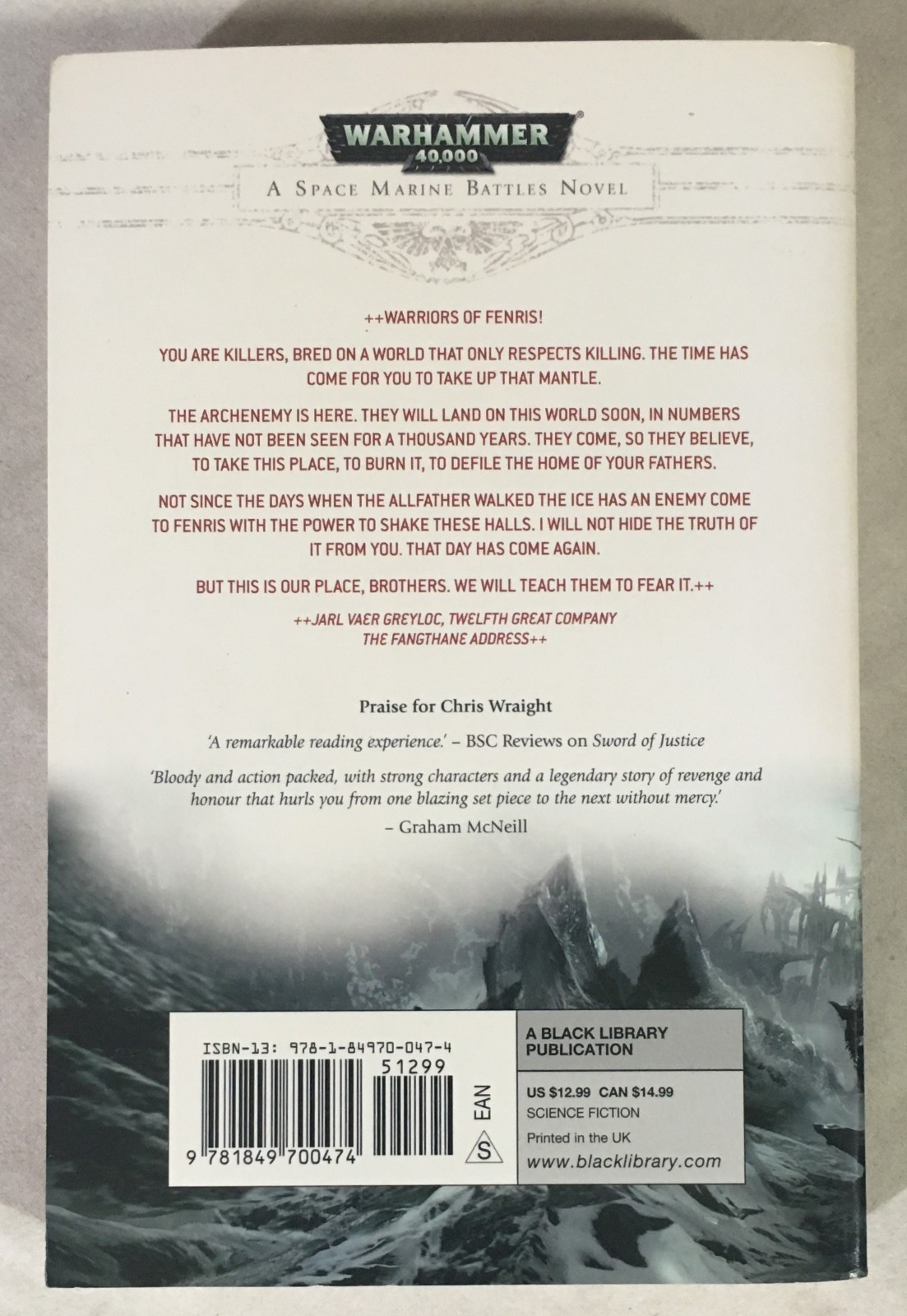 Battle Of The Fang (Space Marine Battles) – by Chris Wraight – 2011 Paperback