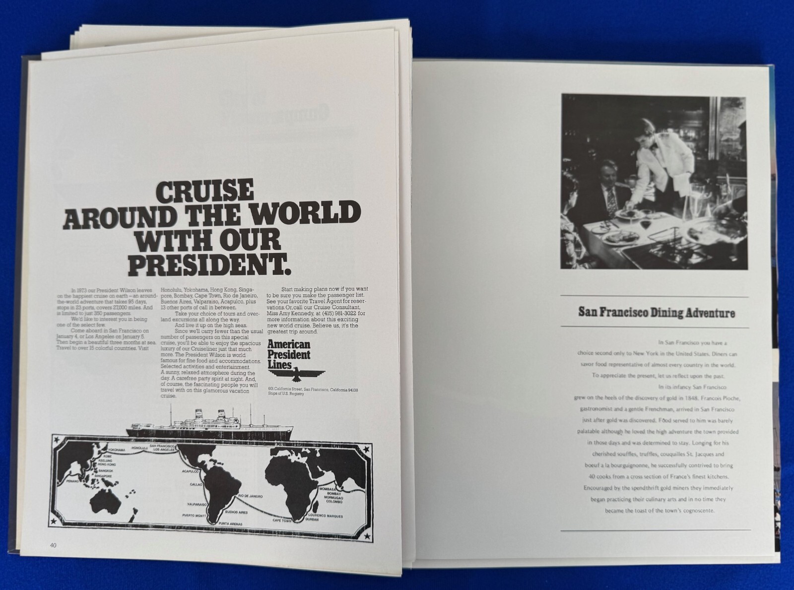 Vintage 1972-73 Guest Informant San Francisco Guide Stanford Court Hotel Edition