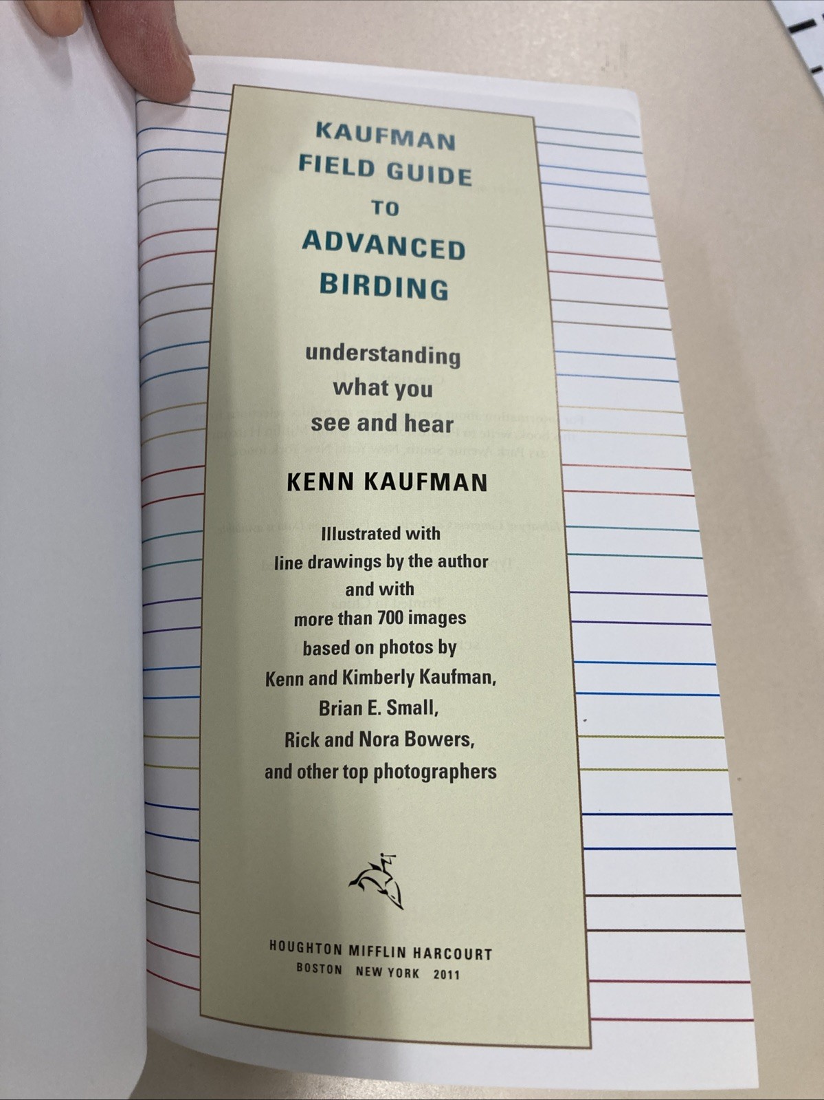 Kaufman Field Guide to Advanced Birding SC 2011 Houghton Mifflin Very Good