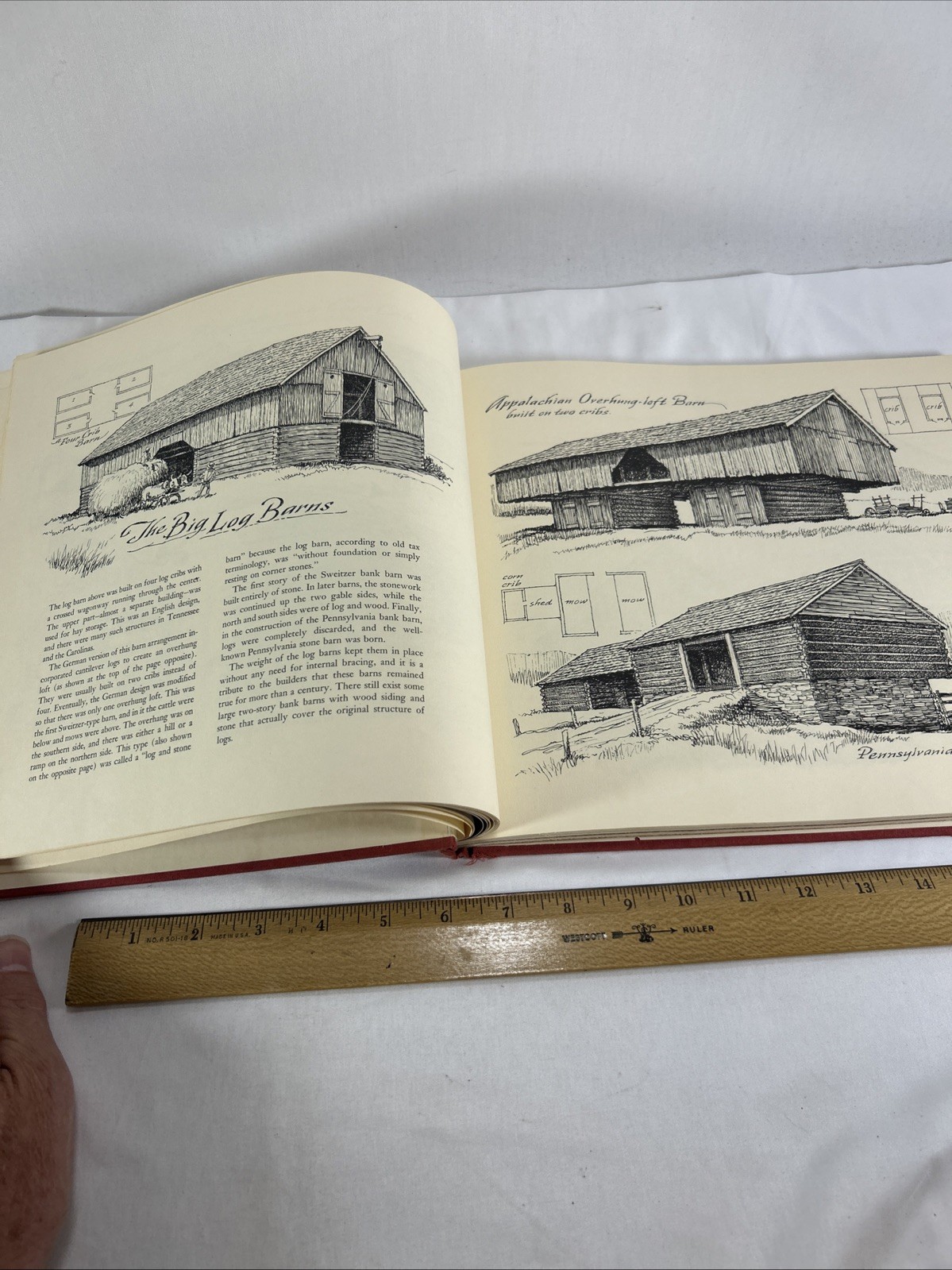 AN AGE OF BARNS BY ERIC SLOANE HARDCOVER Funk & Wagnalls Illustrated Farm Book