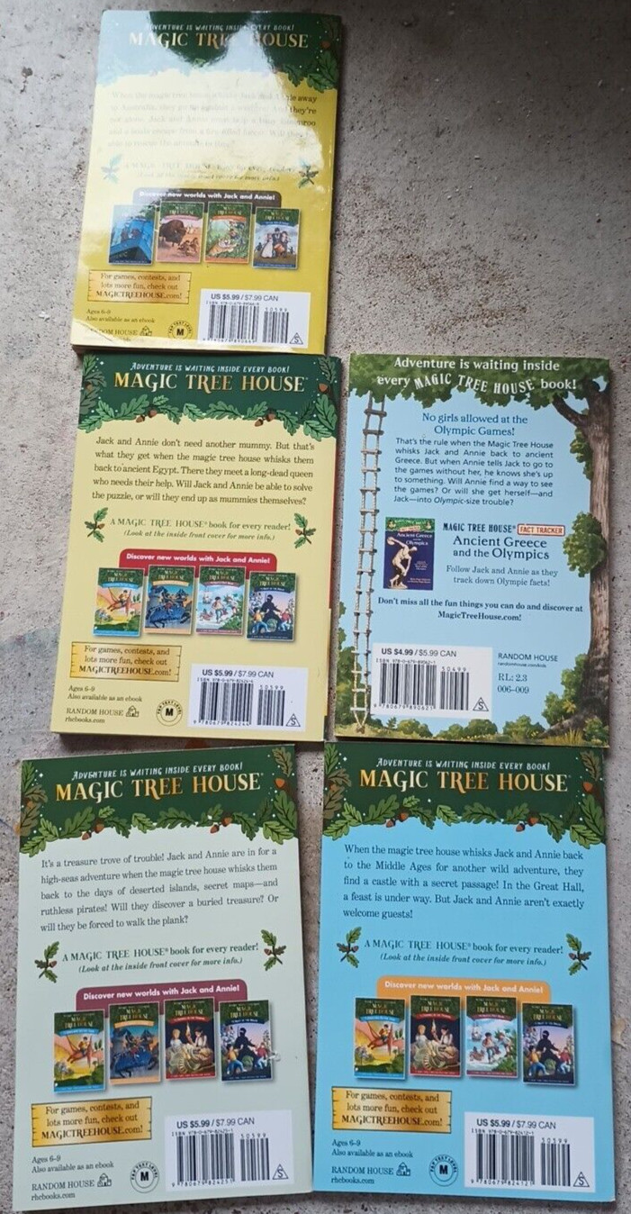 MAGIC TREE HOUSE BOOKS LOT OF 5 KIDS CHAPTER BOOK #2 3 4 16 20 MARY POPE OSBORN