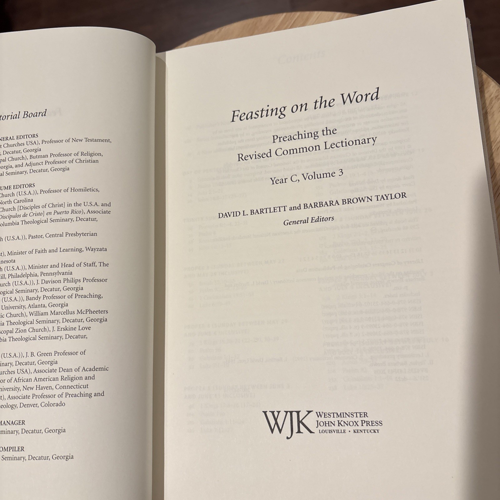 Feasting On The Word Vol 3 Edited By David L. Bartlett & Barbara Brown Taylor HB