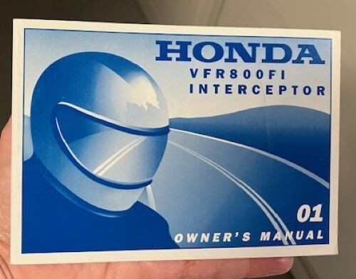 OEM HONDA 2001 VFR800F1 INTERCEPTOR OWNER MANUAL