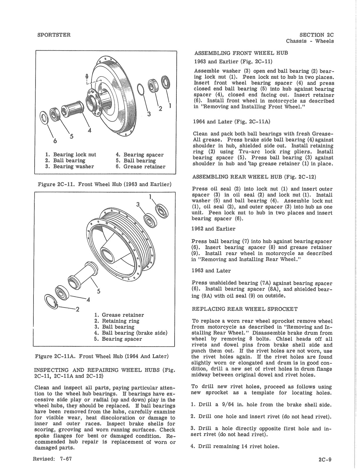 HARLEY-DAVIDSON Sportster Service Manual 1959 To 1969 – WIRE BOUND – COVERS