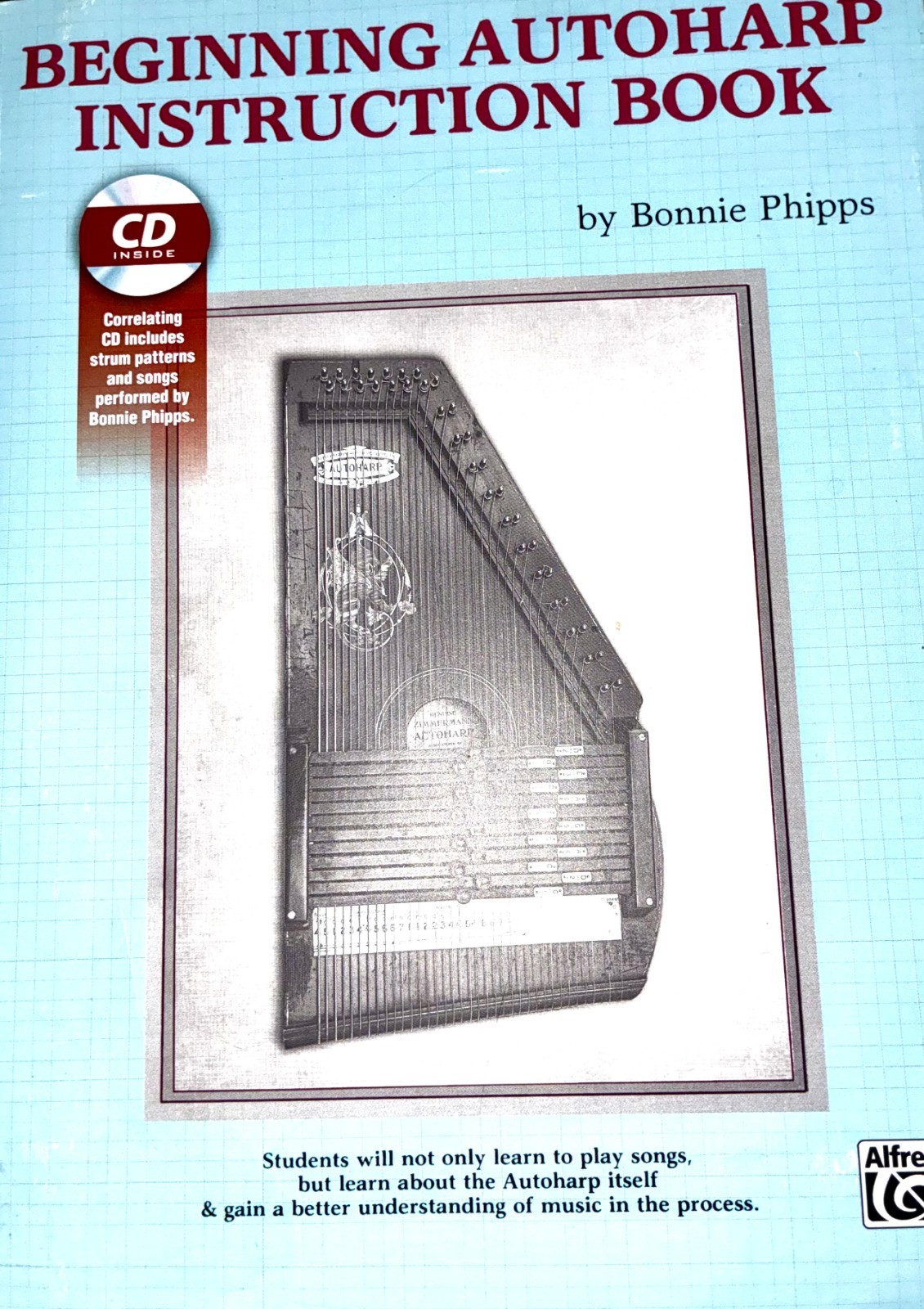 Beginning Autoharp Instruction Book Bonnie Phipps Alfred Music 2015 With CD