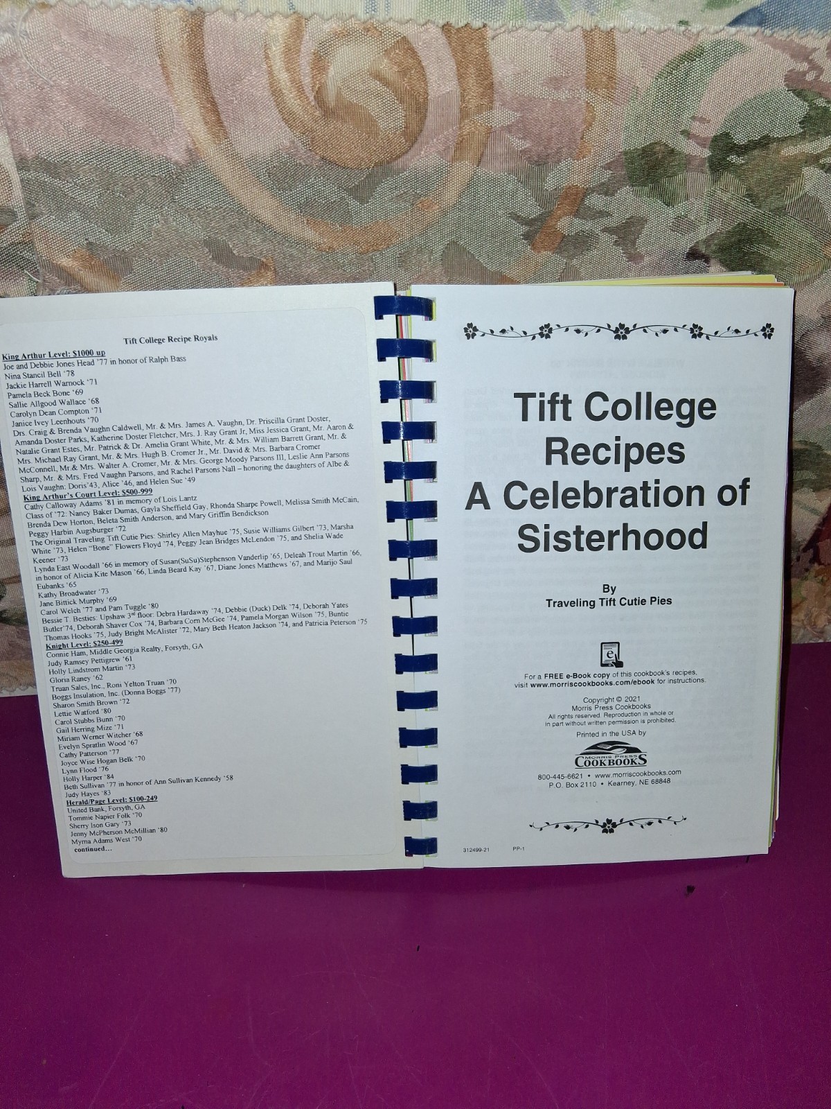 Tift College Recipes Traveling Tift Cutie Pies Spiral Bound Morris Press Cookbo…