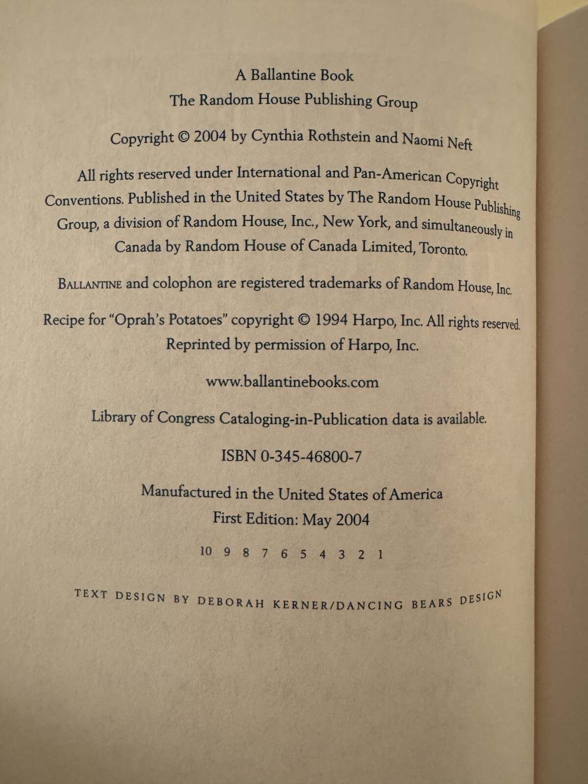 Recipes for Our Daughters by Naomi Neft & Cynthia Rothstein Signed First Edition