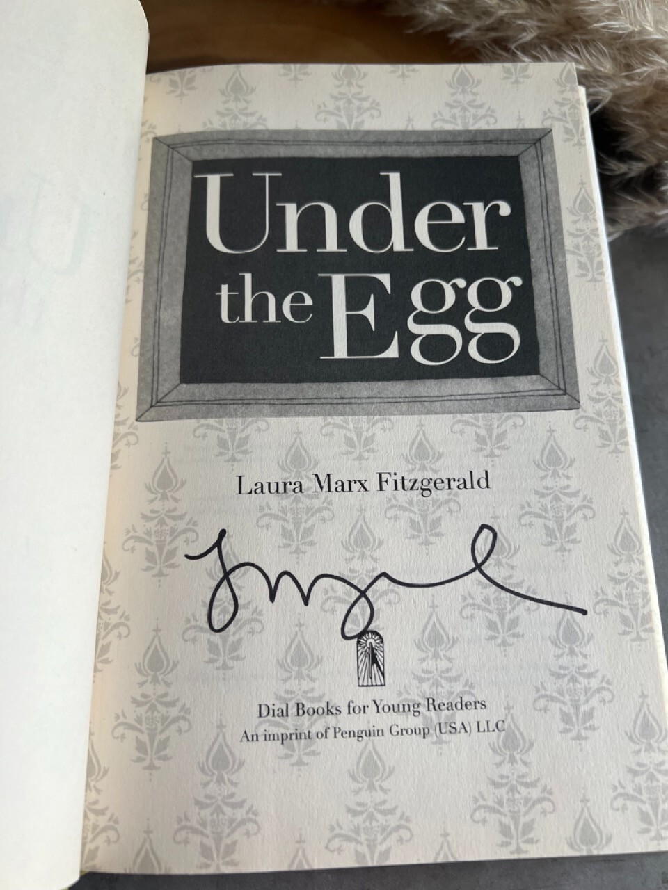 SIGNED BY AUTHOR! UNDER THE EGG BY LAURA MARX FITZGERALD HARDCOVER