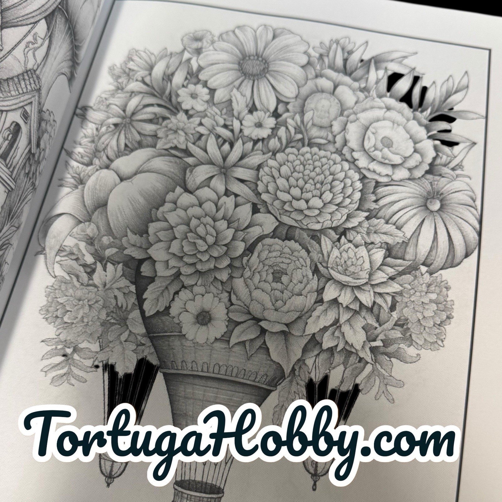 Hot Air Balloons & Boquets – Coloring Book. 100+ Pages.