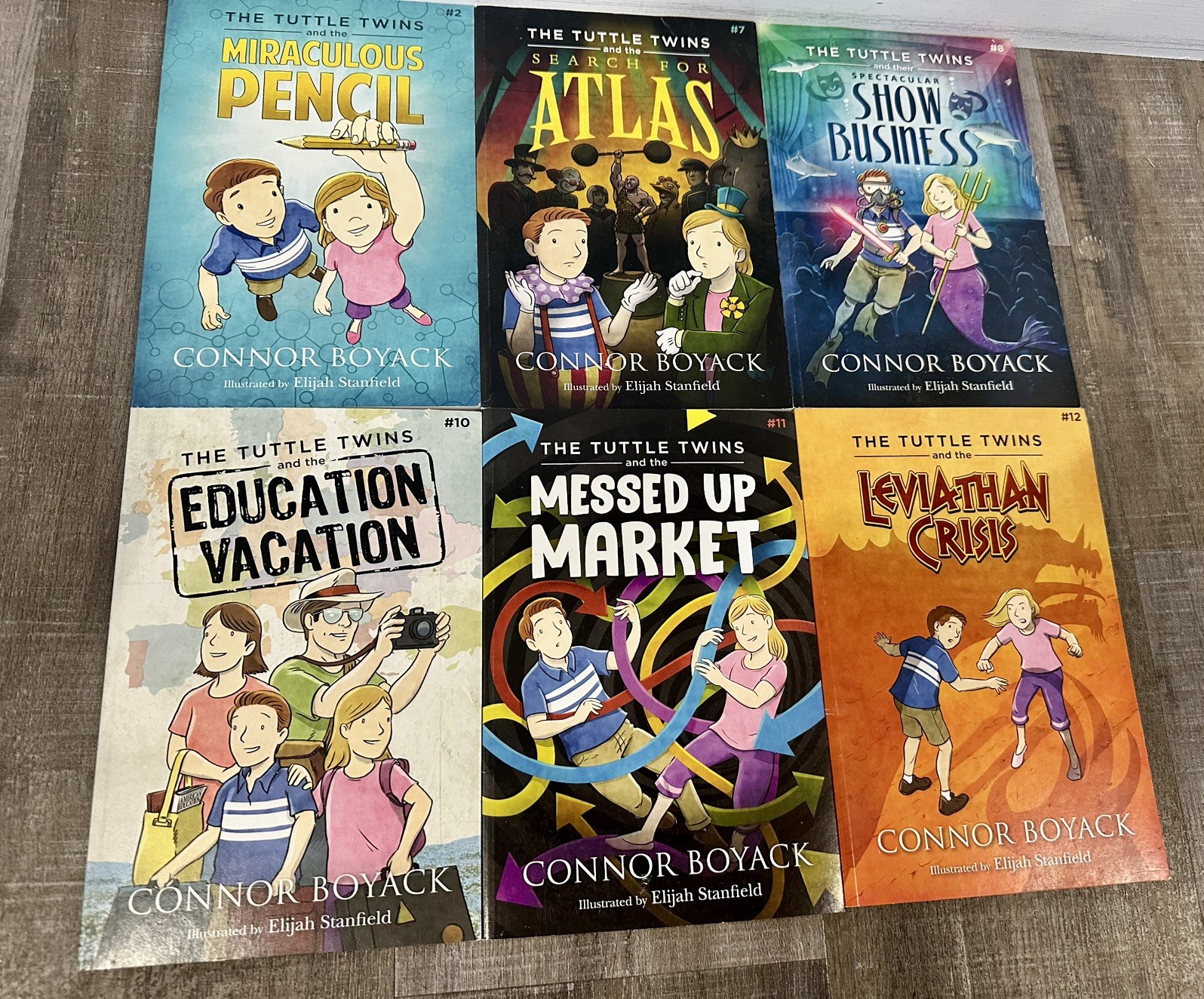 The Tuttle Twins Lot of 6(2, 7, 8, 10, 11, 12 Connor Boyack Paperback Books
