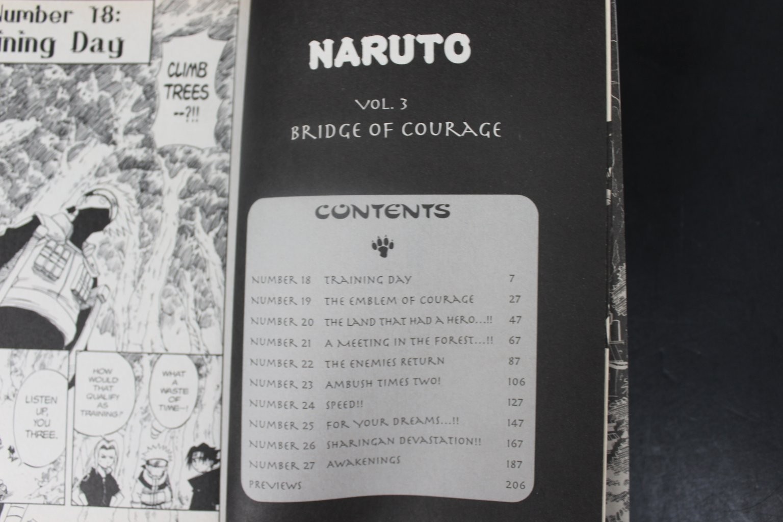 Naruto Vol 3 Bridge of Courage Masashi Kishimoto Manga Graphic Novel VIZ Media