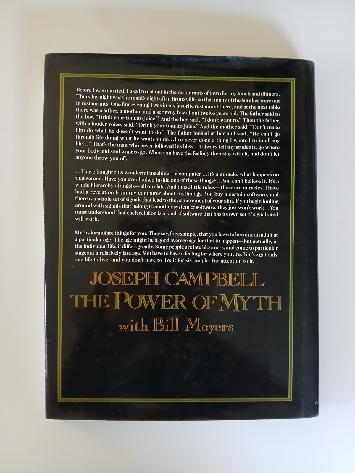 Joseph Campbell THE POWER OF MYTH with Bill Moyers 1988 Doubleday First Edition