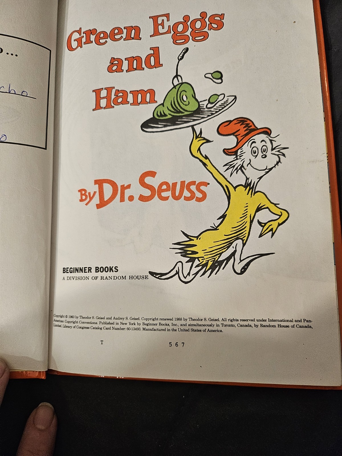 Green Eggs and Ham By Dr. Seuss, Grolier 1988