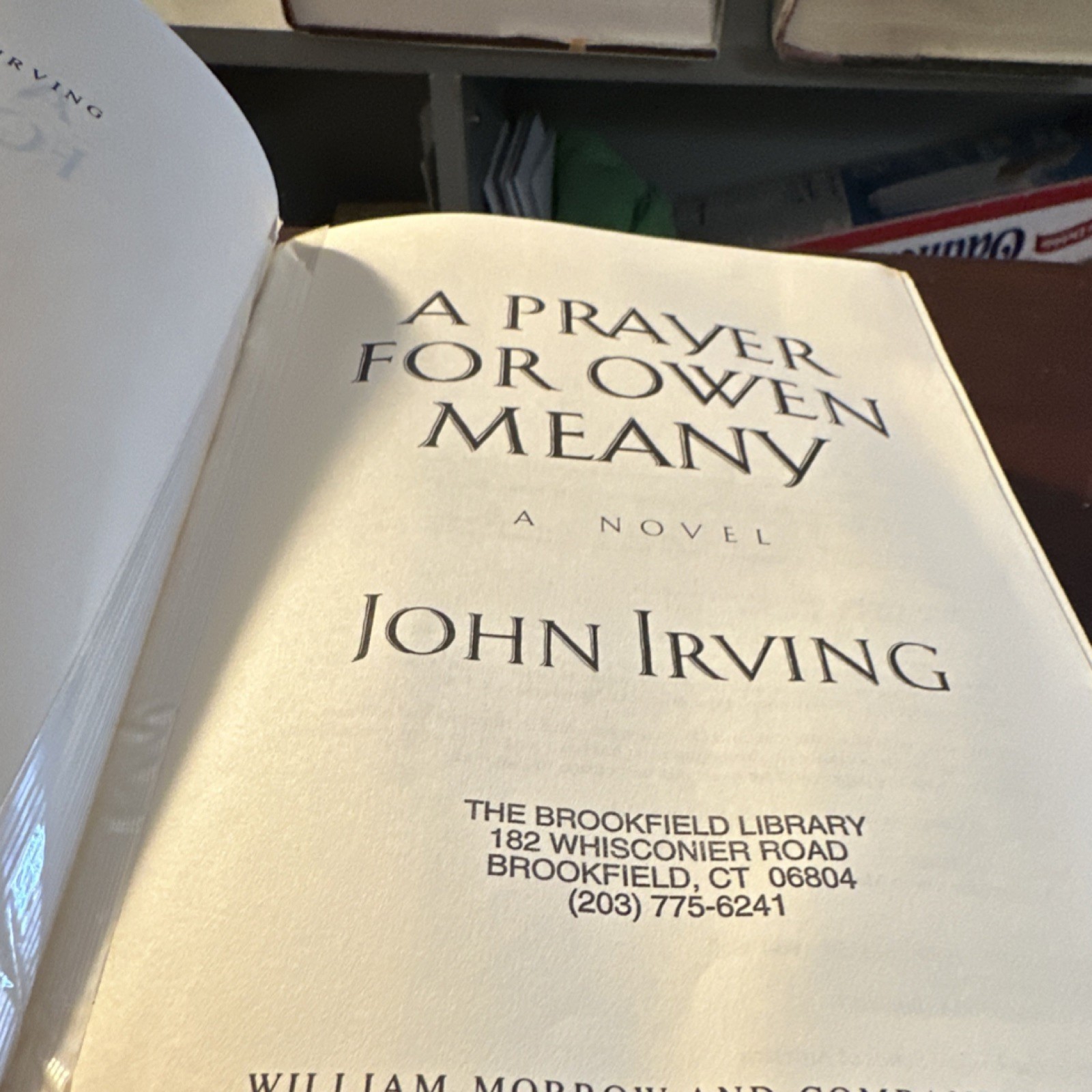 William Morrow A Prayer for Owen Meany John Irving Hardcover 1989 Dust Jacket