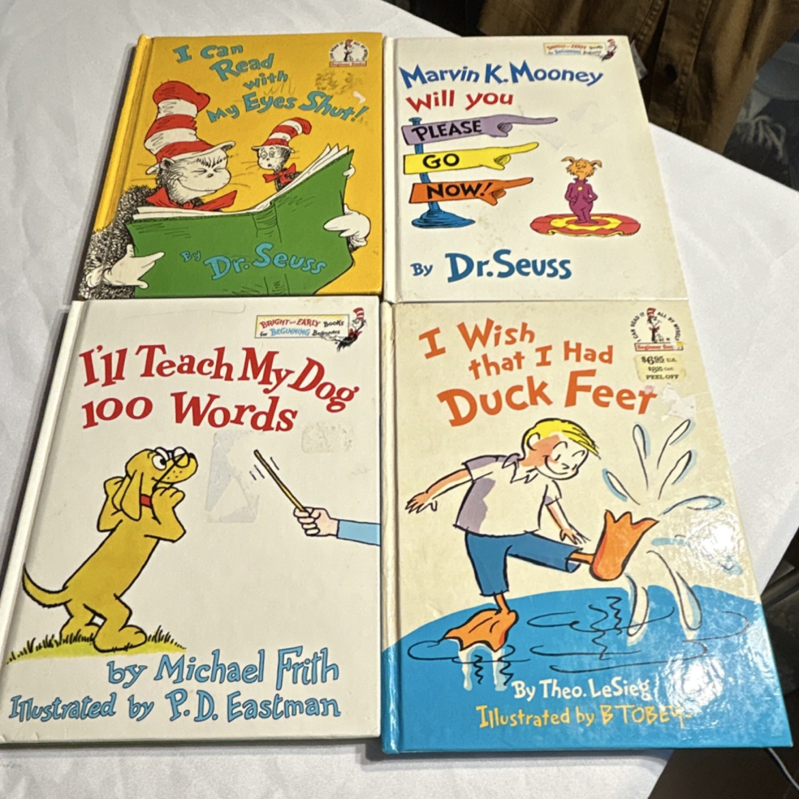 Bright & Early Books HC 4-Book Lot Dr. Seuss/LeSieg/Frith I Can Read!