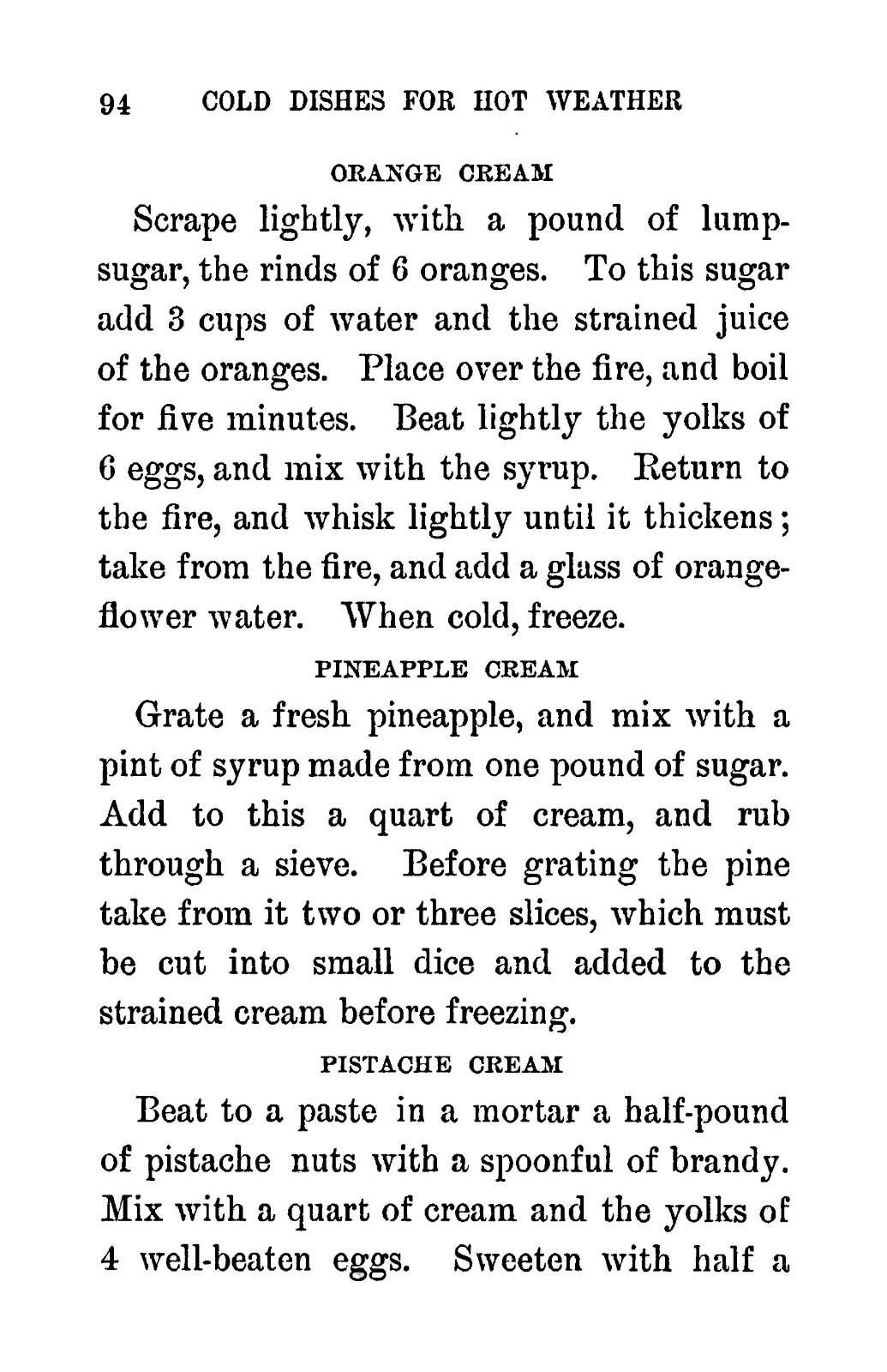 1896 Cold Dishes For Hot Weather Vintage Cook Book 135 Pages