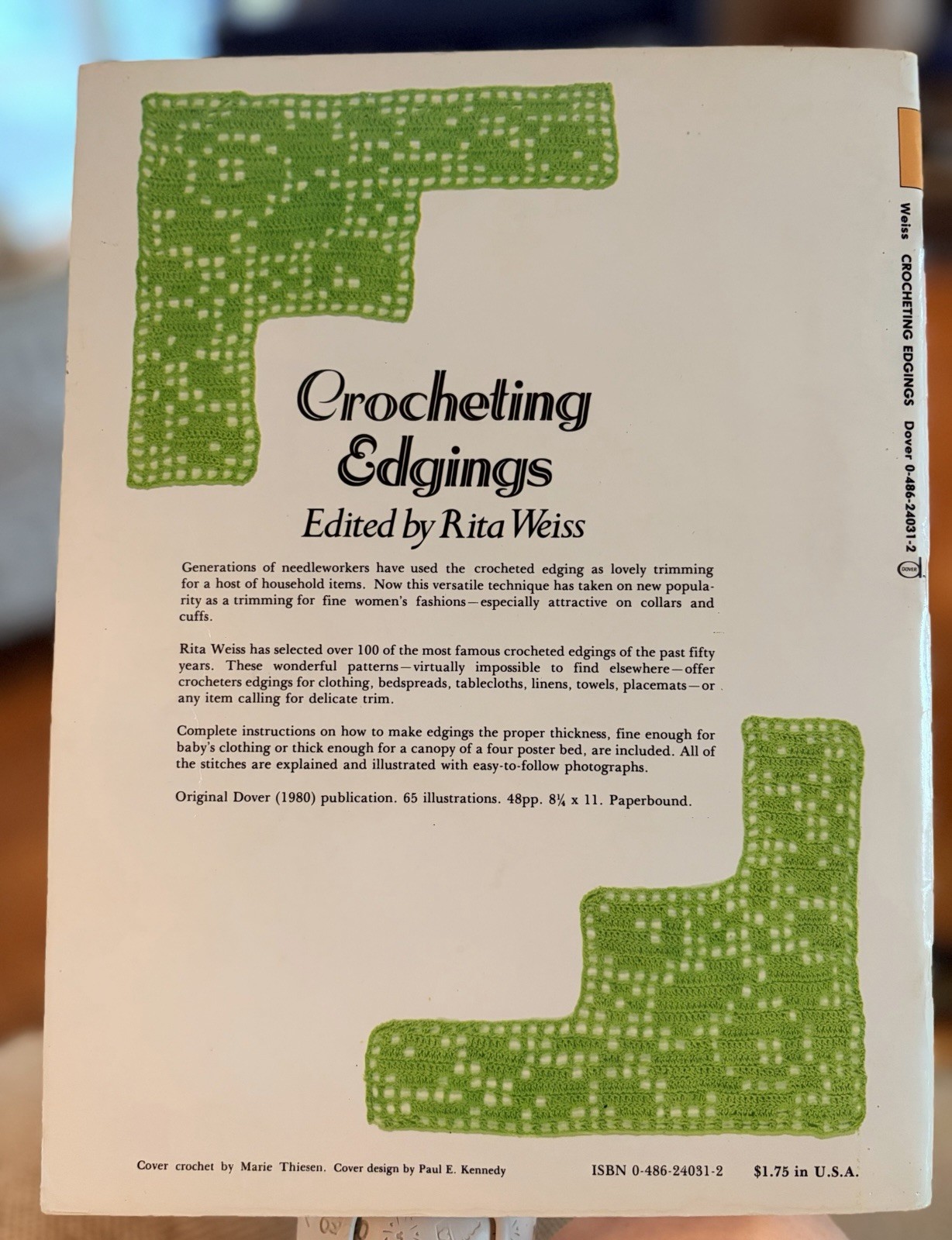 Crocheting Edgings Edited by Rita Weiss 1980 Illustrated Patterns NOS