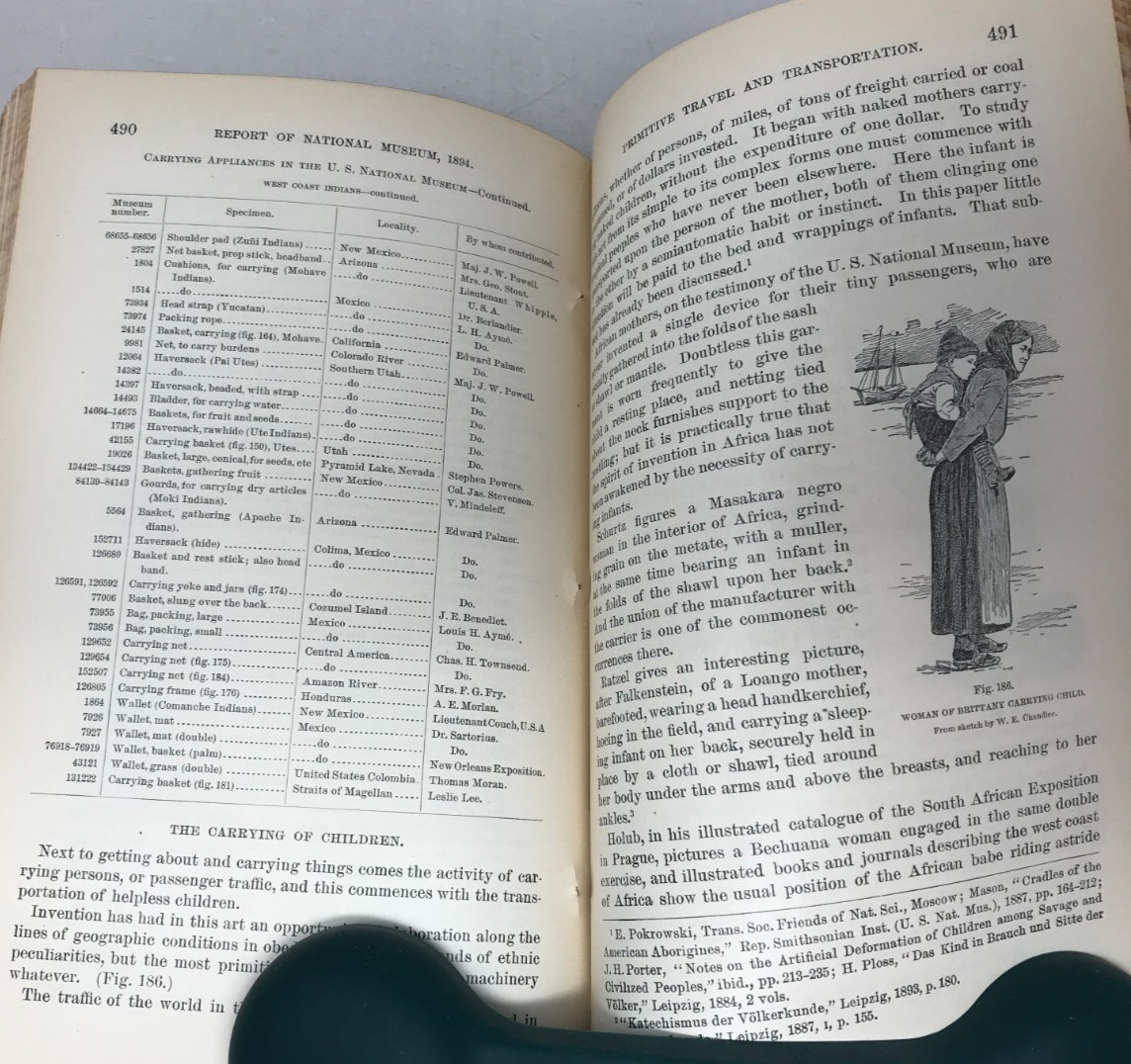 Primitive travel and transportation, Ex-library, Mason, 1896, E-92