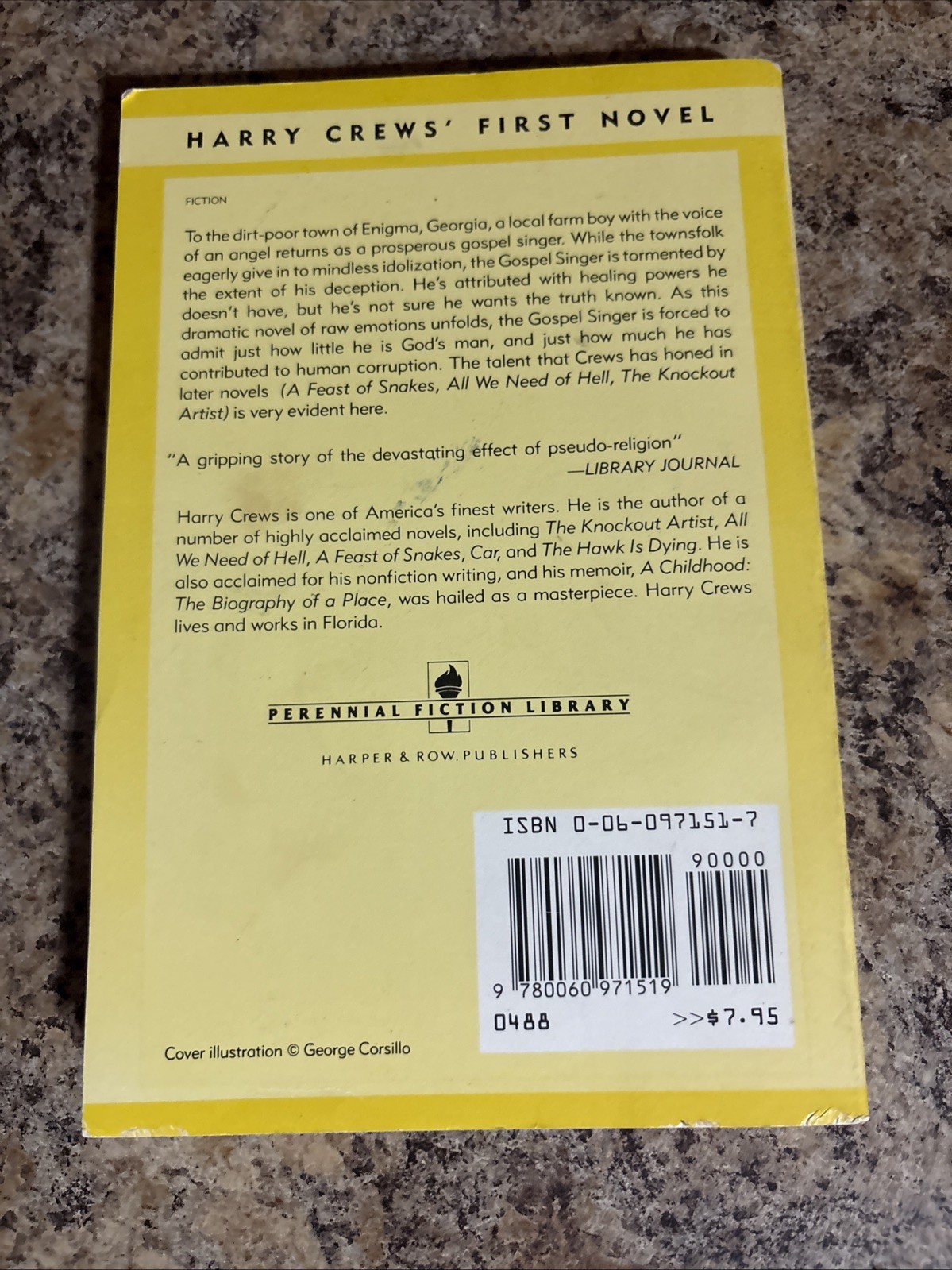 The Gospel Singer by Harry Crews Trade Paperback Perennial Fiction Library