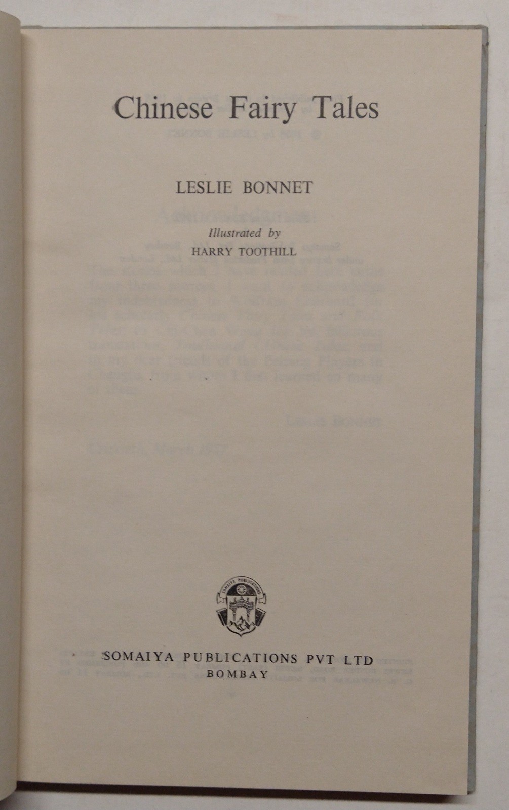 Chinese Fairy Tales, Leslie Bonnet
