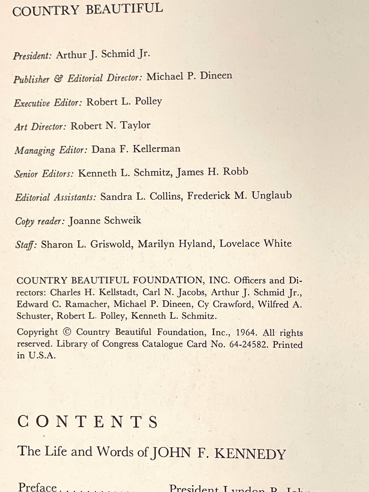 The Life and Words of John F. Kennedy Book James Playsted Wood 1964-82 pages