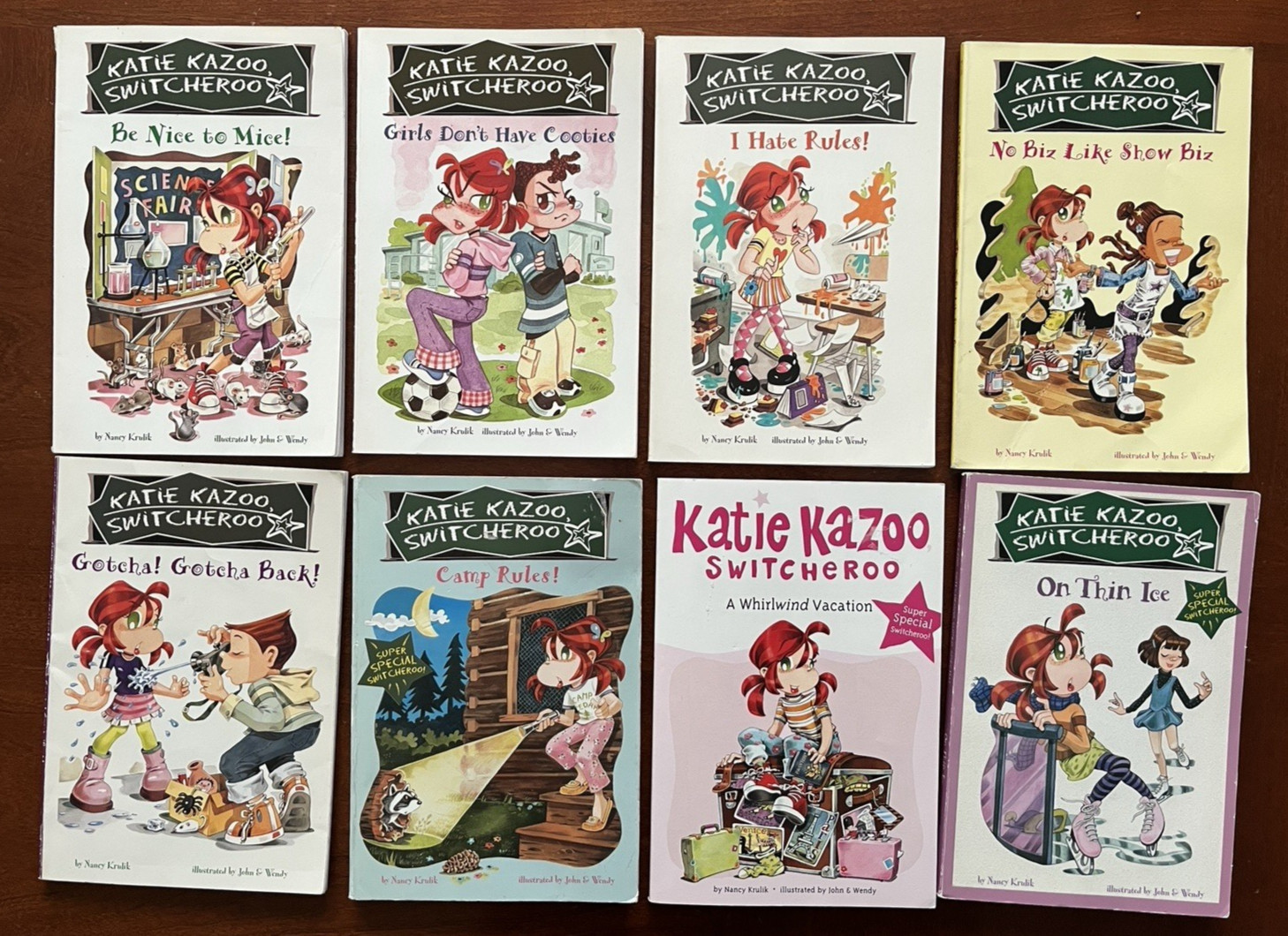 Lot of 8 Katie Kazoo, Switcheroo books by Nancy Krulik – PB