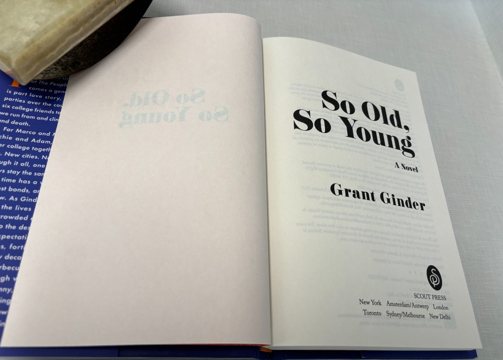 So Old So Young Grant Ginder 6 friends 5 parties over 20 years 1st ed LN 26 hdbk