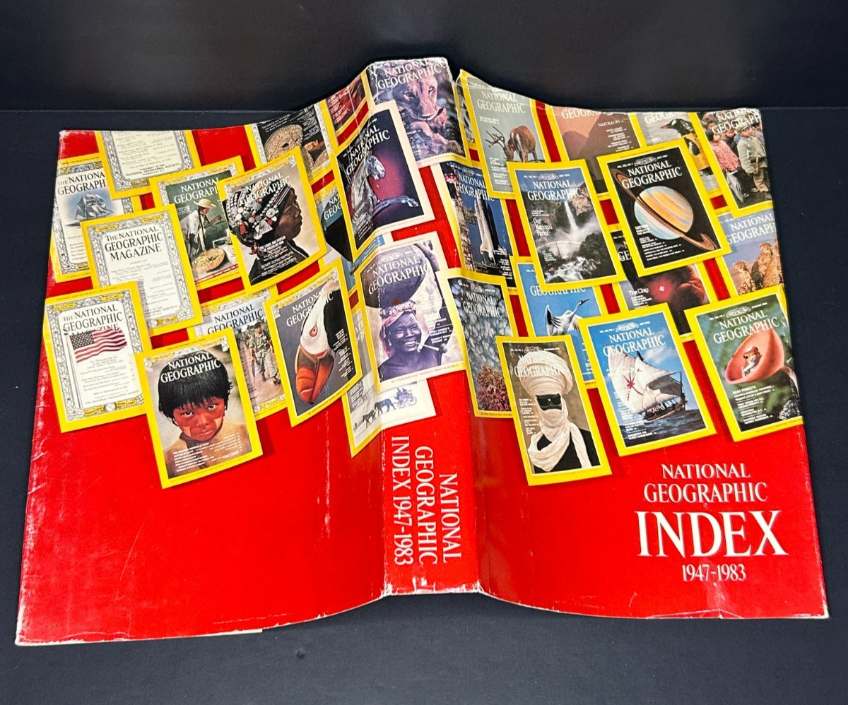 1947-1983 NATIONAL GEOGRAPHIC Hardcover Index Book with Dust Jacket (VG+)