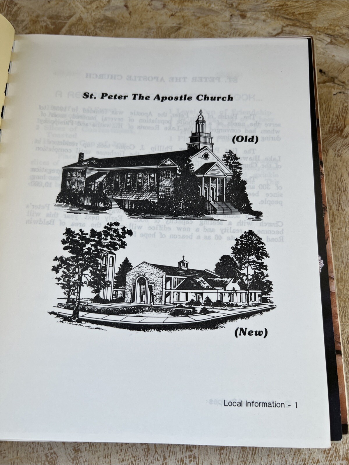 Cherished Recipes Old &d New St. Peter The Apostle Church Parsippany NJ Spiral