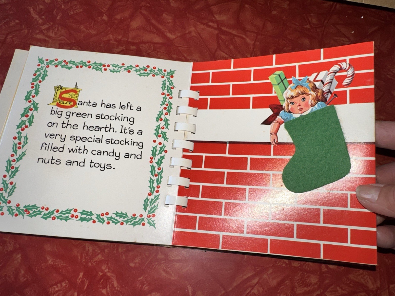 Santa’s Beard Is Soft And Warm 1974 Golden Press Touch And Feel Book Spiral