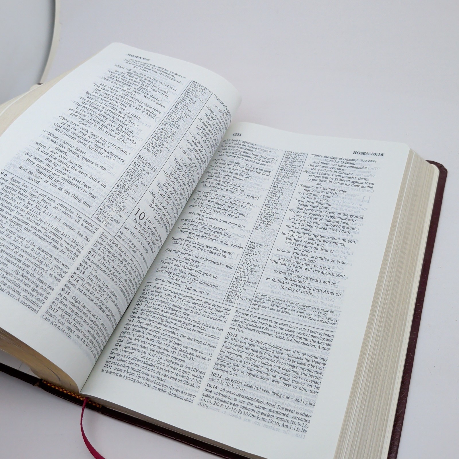 NIV Study Bible 1985 Leather Indexed New International Version Bonded Leather