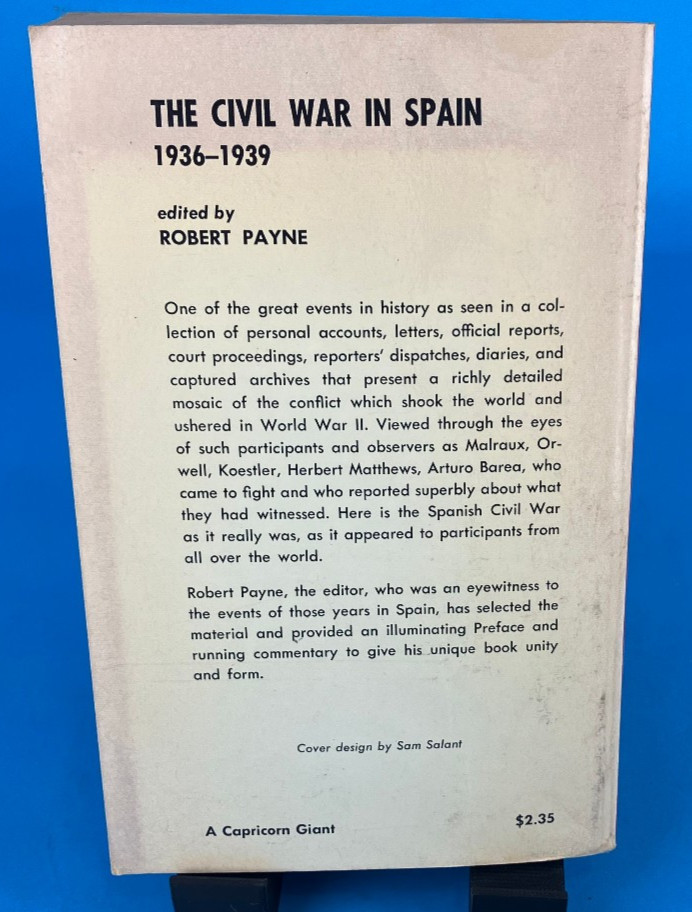 Book The Civil War in Spain 1936-1939 Robert Payne PB 1970