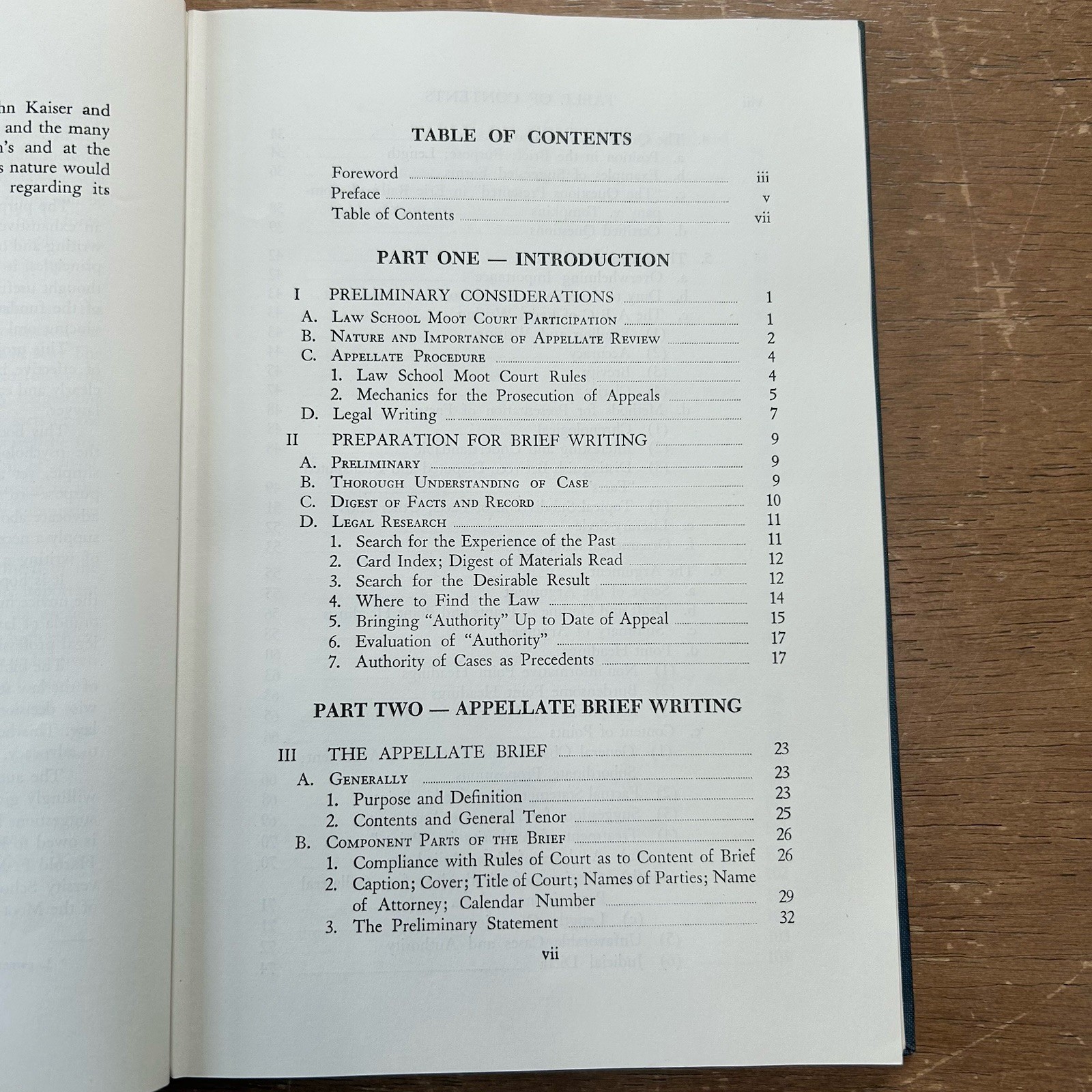 BRIEF WRITING AND ORAL ARGUMENT By Edward Domenic Re 1951 1st Edition Hardcover