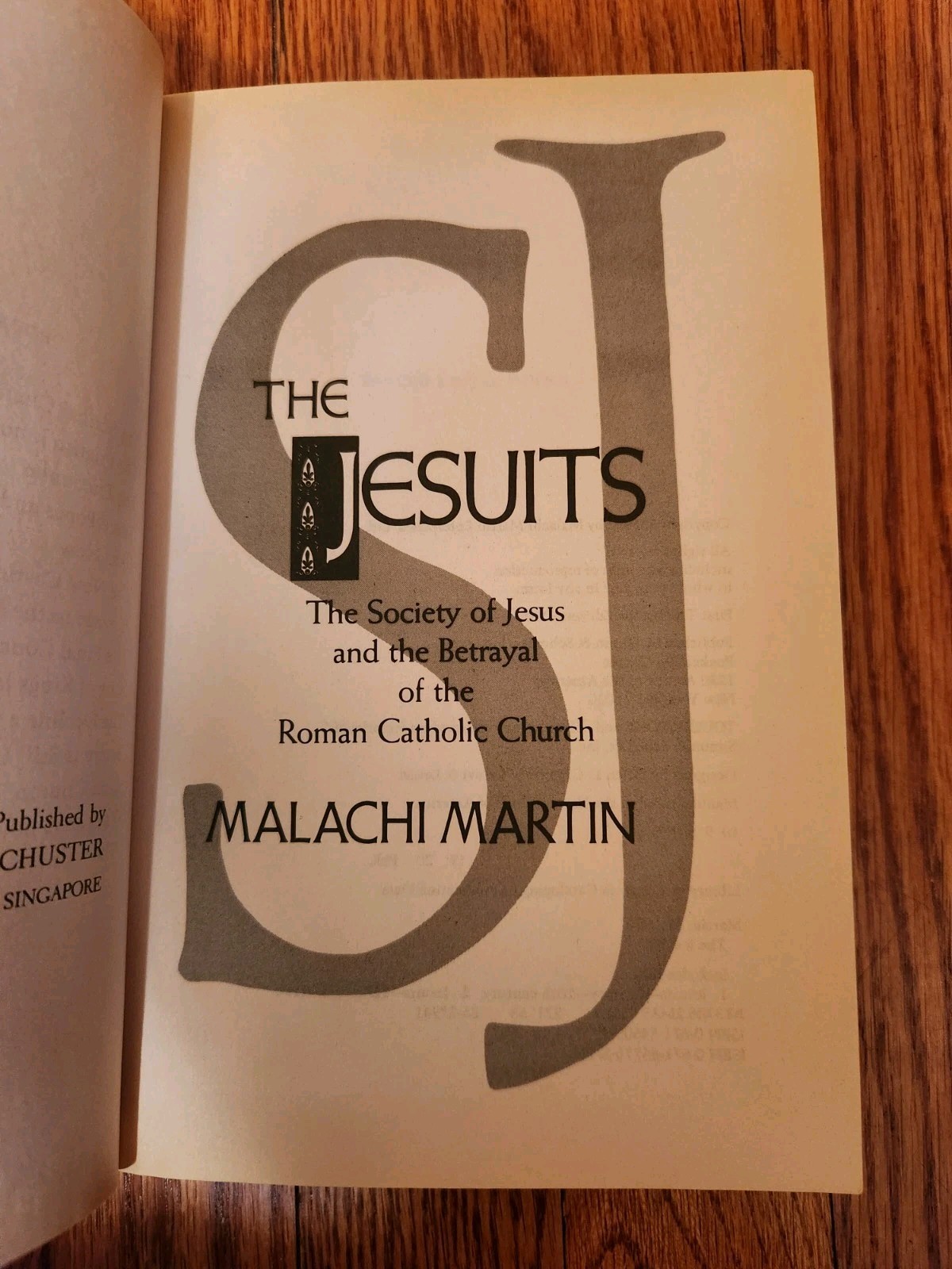 The JESUITS ~ Society Of Jesus and the Betrayal of the Church By MALACHI MARTIN