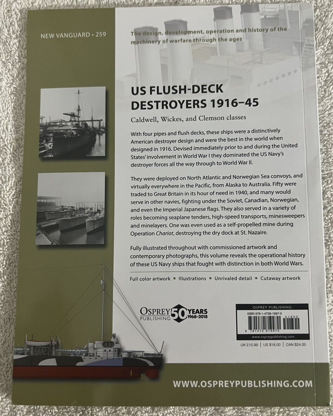 New Vanguard Ser.: US Flush-Deck Destroyers 1916-45 : Caldwell, Wickes, and…